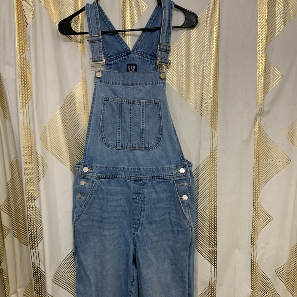 GAP Denim Snap/Button Overalls Women's S (Blue) Indigo Blue